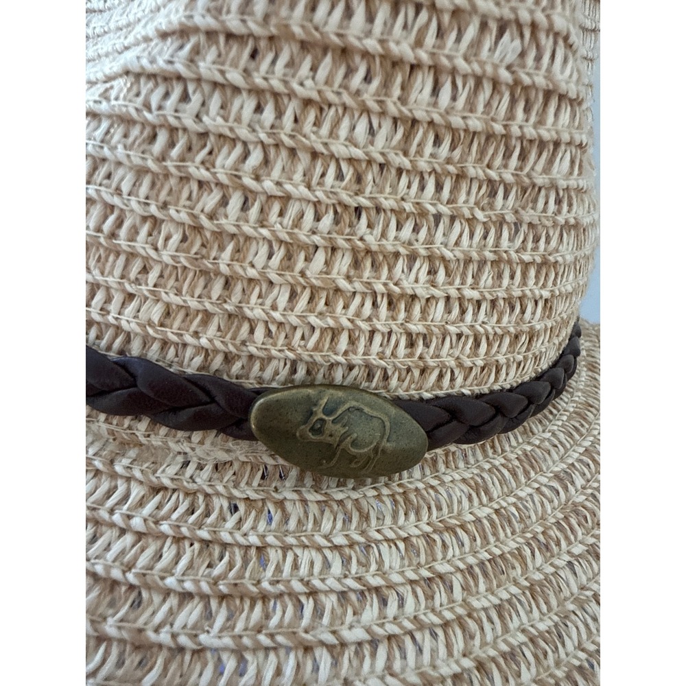Lvaiz Women's Straw Hat Adjustable Strap Tan Sun Hat Vacation Beach Hat - Picture 3 of 6